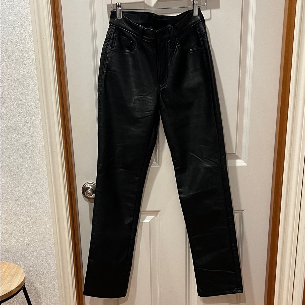 MOTHER Rider Leather Pant - Picture 3 of 7